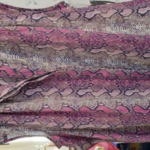 Pink and Purple Snake Print Top